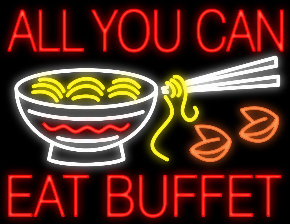 All You Can Eat Buffet Neon Sign